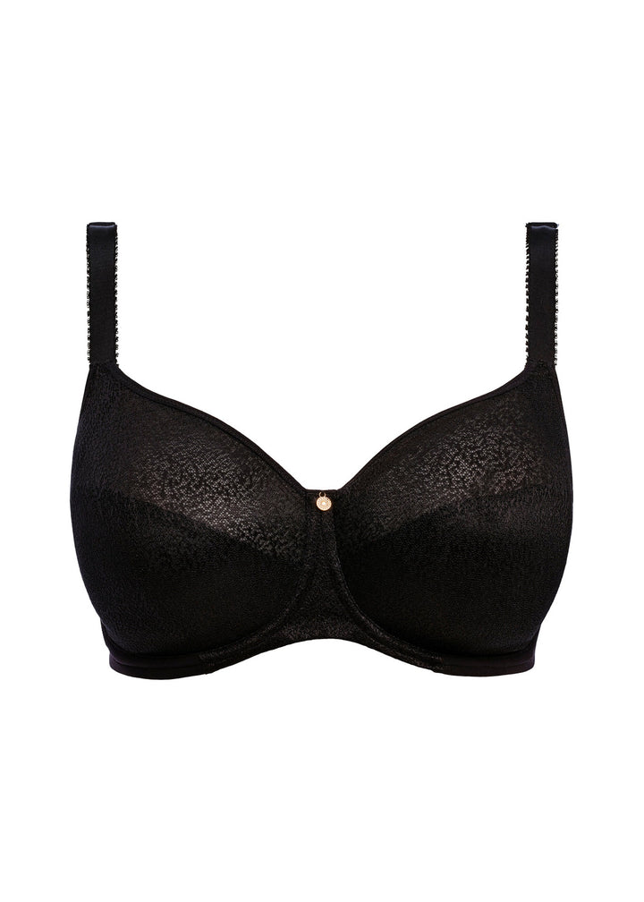 Demure Moulded Non Padded Bra - Black