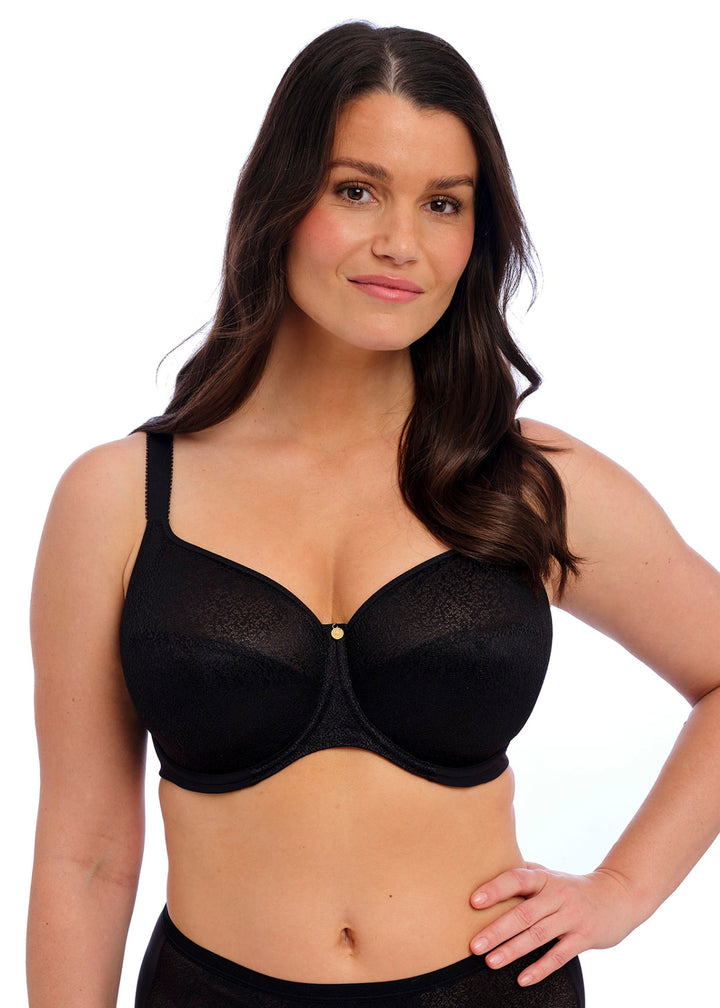 Demure Moulded Non Padded Bra - Black