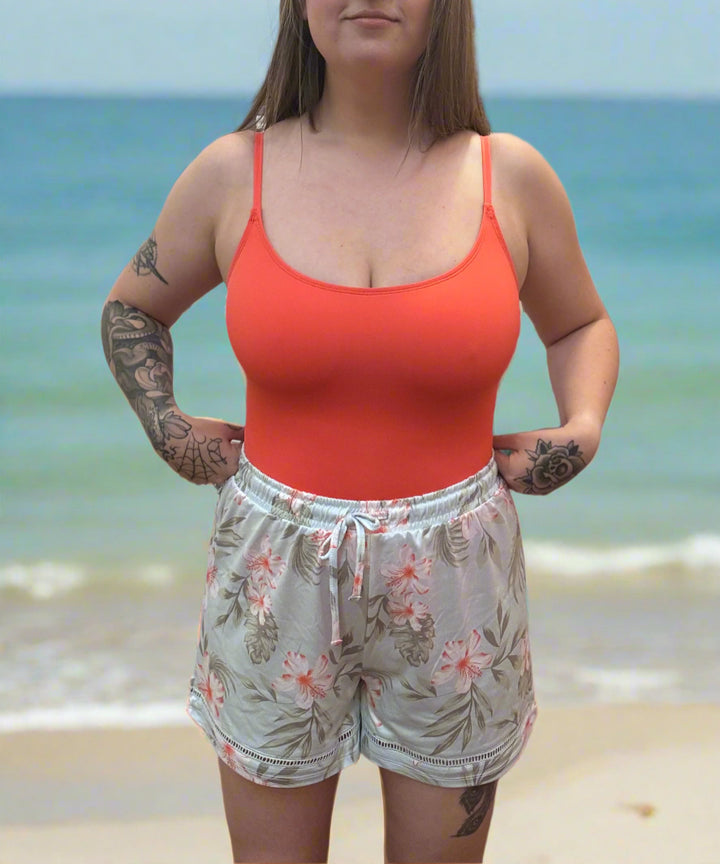 Tropical Floral Beach Shorts