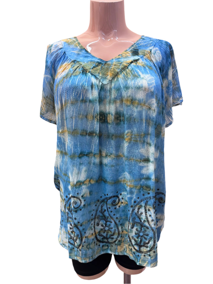 Short Sleeve Rayon Blouse