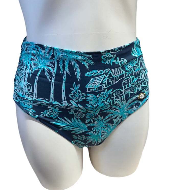 Sunseeker Tropics Convertible Ruched Bikini Bottom - Size 8