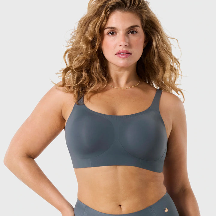 Evelyn & Bobbie Structured Scoop Bra - Slate Grey