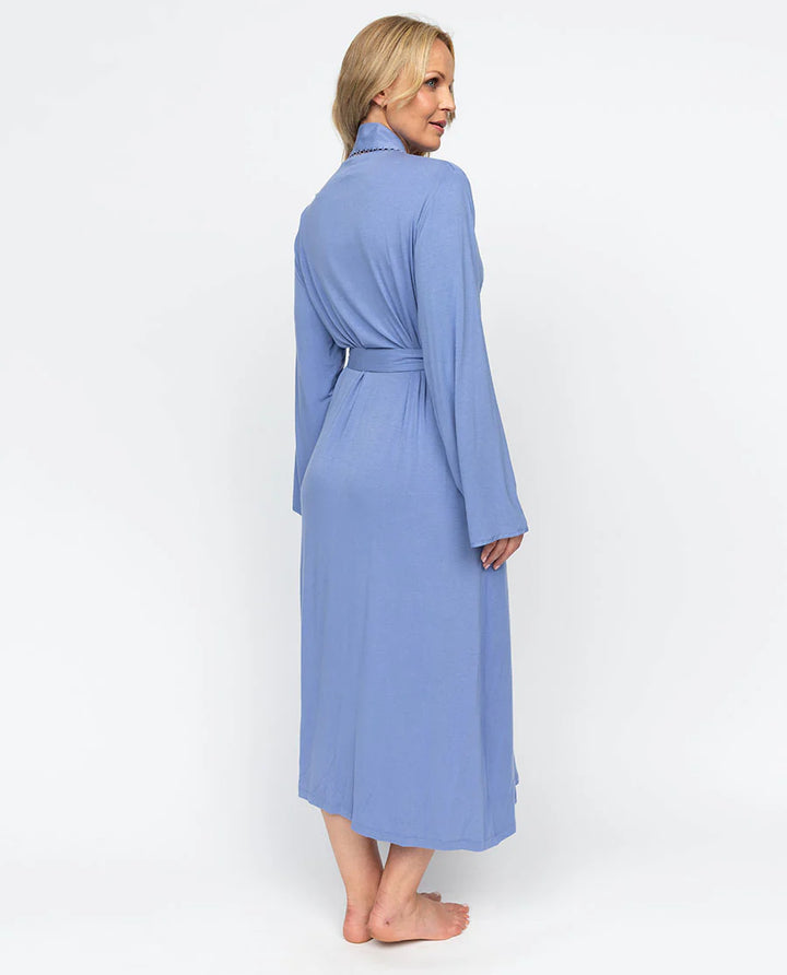 Brooke Lace Detail Jersey Long Dressing Robe