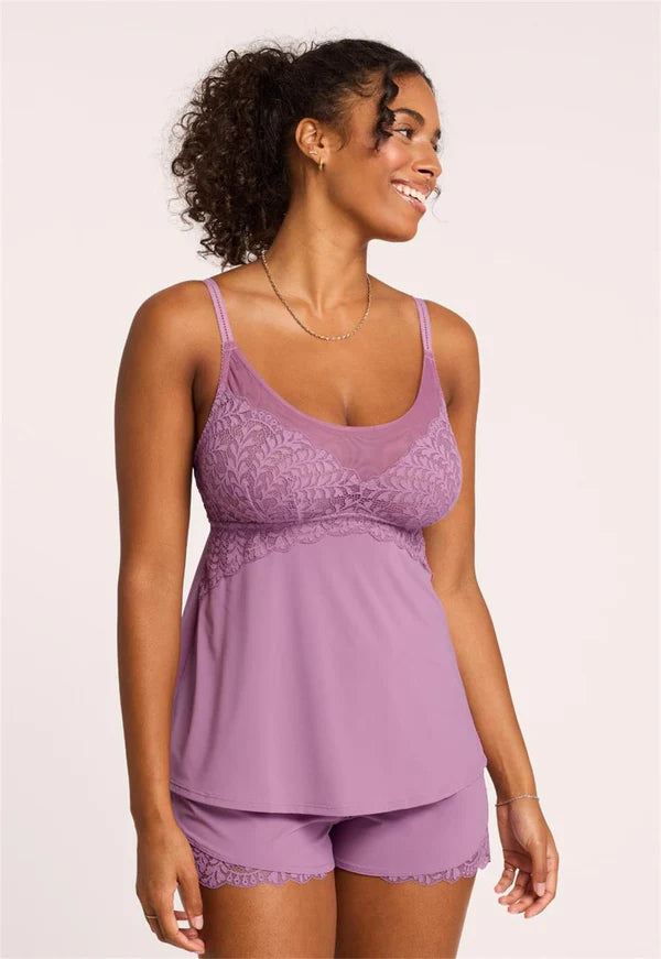 Berry Garden Bust Support Cami & Short Set - Berry Glaze