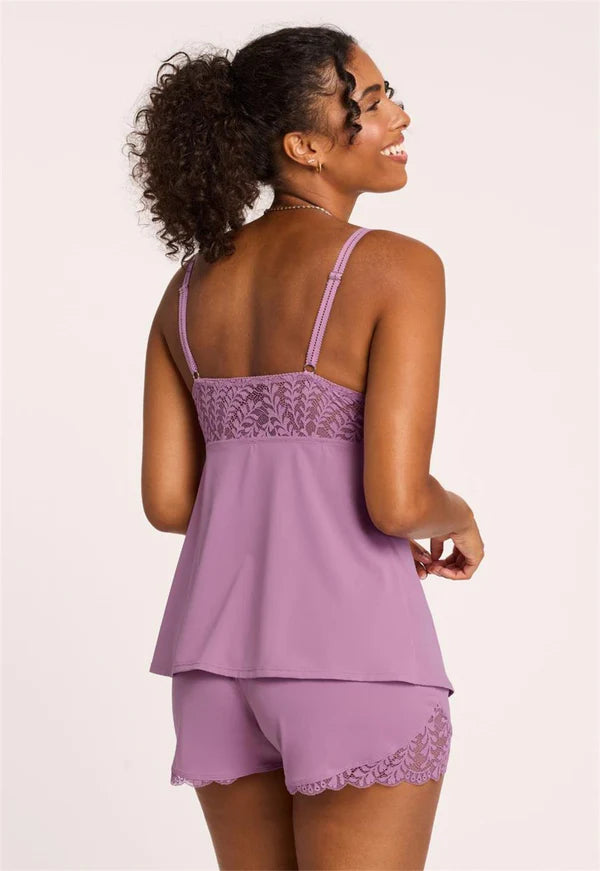 Berry Garden Bust Support Cami & Short Set - Berry Glaze
