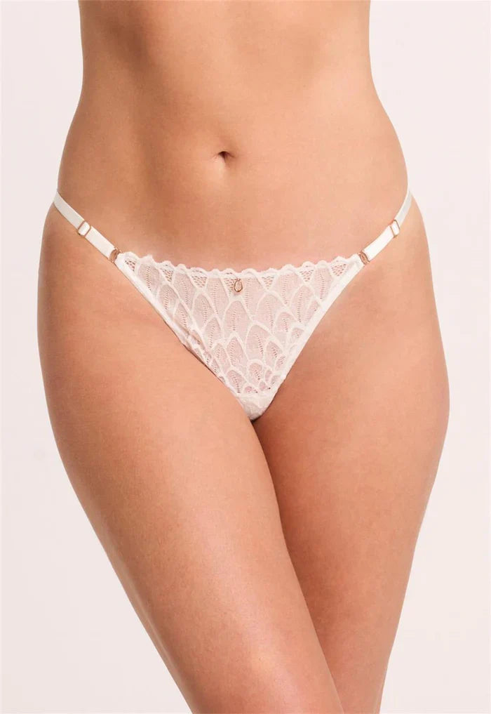Lacy Thong with Adjustable Sides
