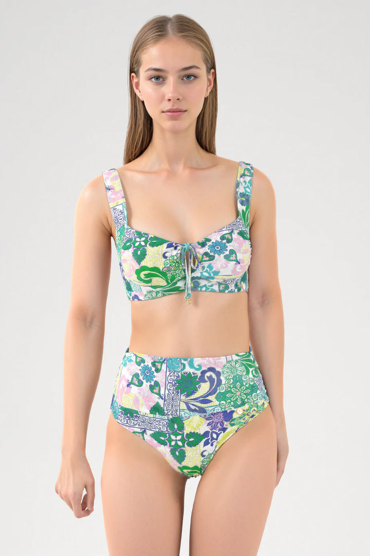 Psychedelic Boho Bikini Top - Size 8