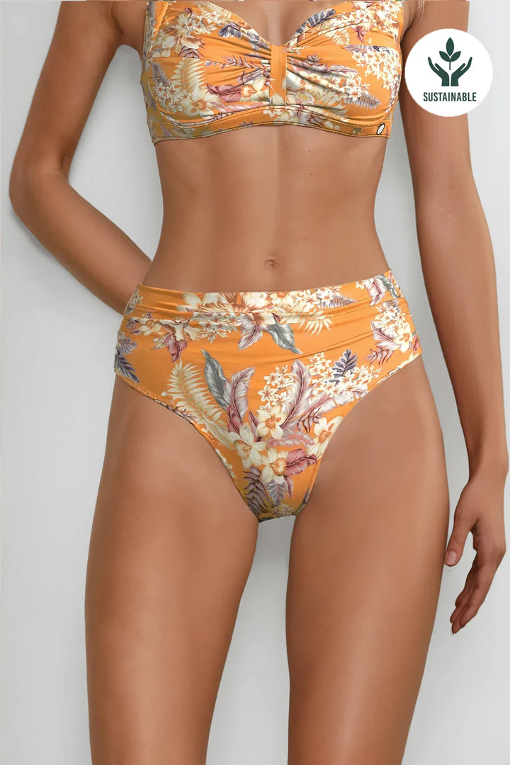Desert Tropics Ruched Full Classic Swim Pant - Size 8