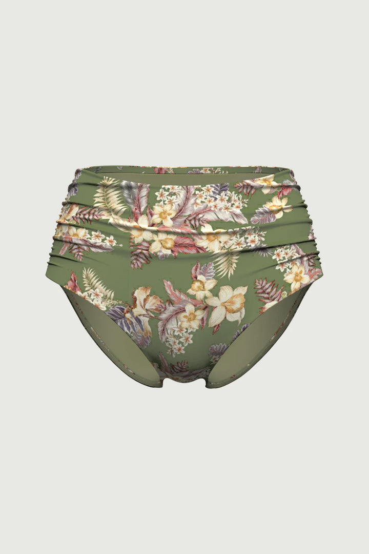 Desert Tropics Olive High Waist Swim Bottom - Size 8