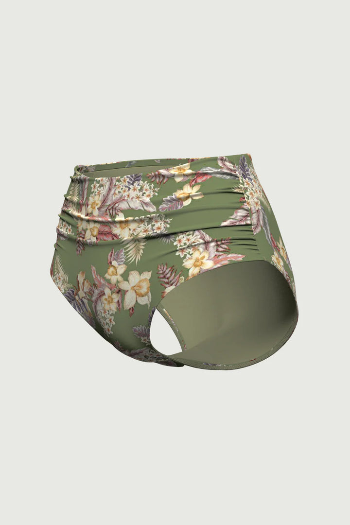 Desert Tropics Olive High Waist Swim Bottom - Size 8