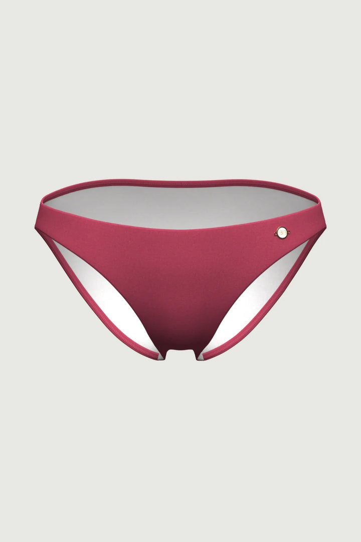 Core Solid Sangria Classic Bikini Bottom - Size 8