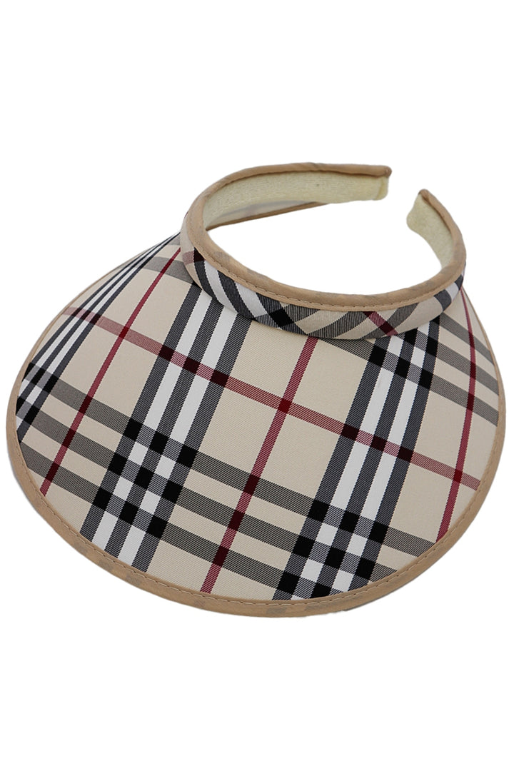 Classic Plaid Polyester Sun Visor