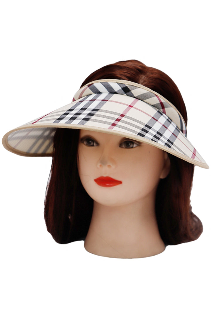 Classic Plaid Polyester Sun Visor