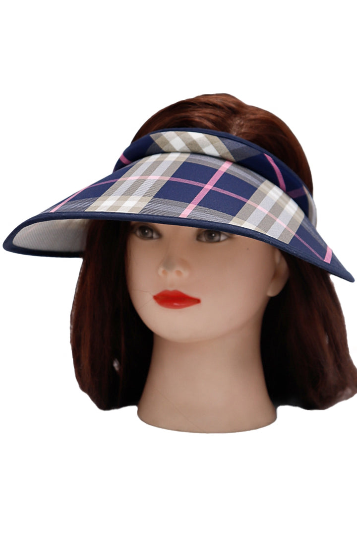 Classic Plaid Polyester Sun Visor