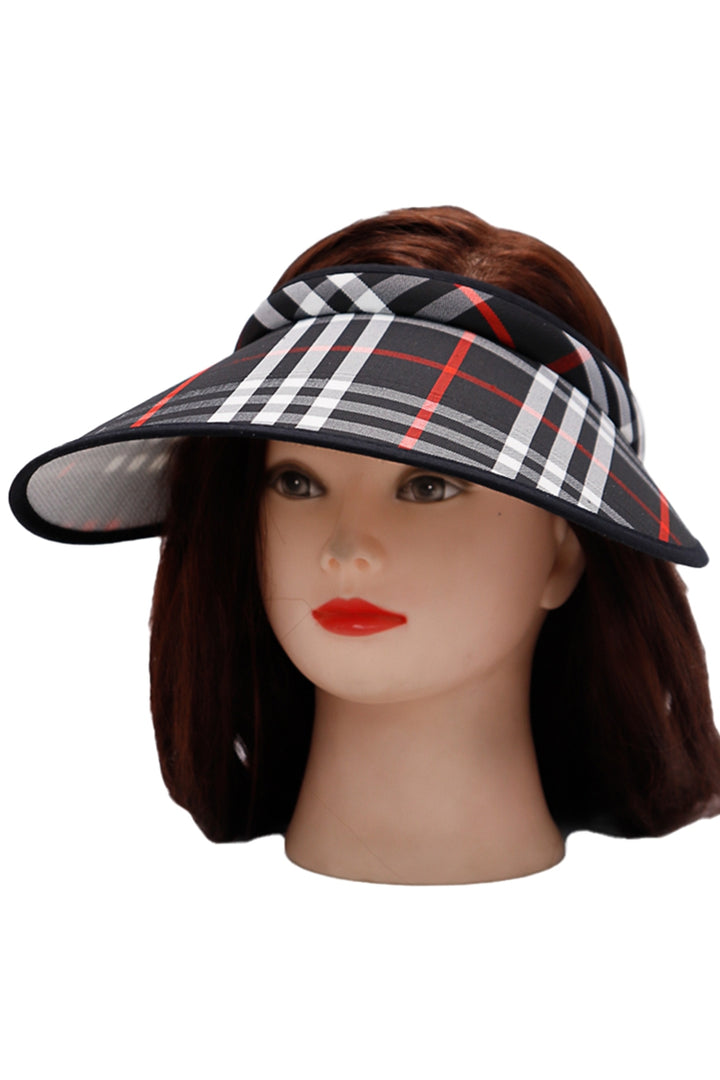 Classic Plaid Polyester Sun Visor