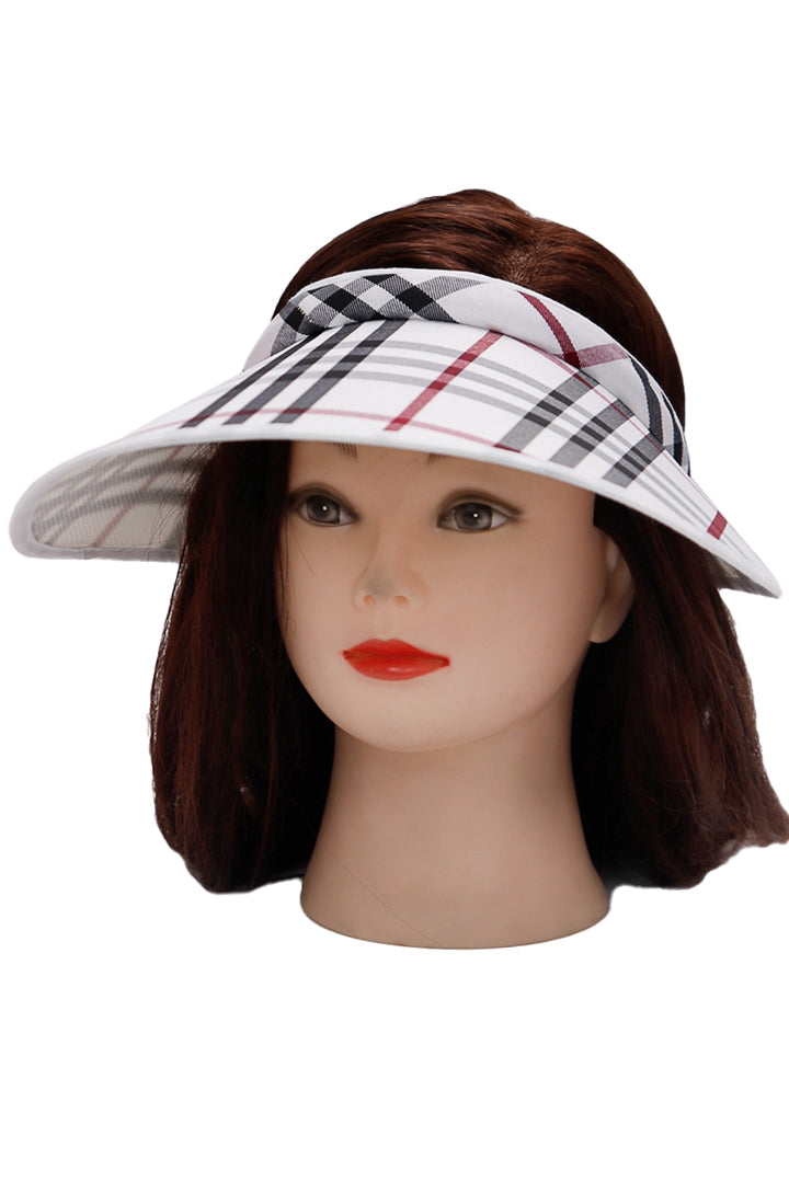 Classic Plaid Polyester Sun Visor