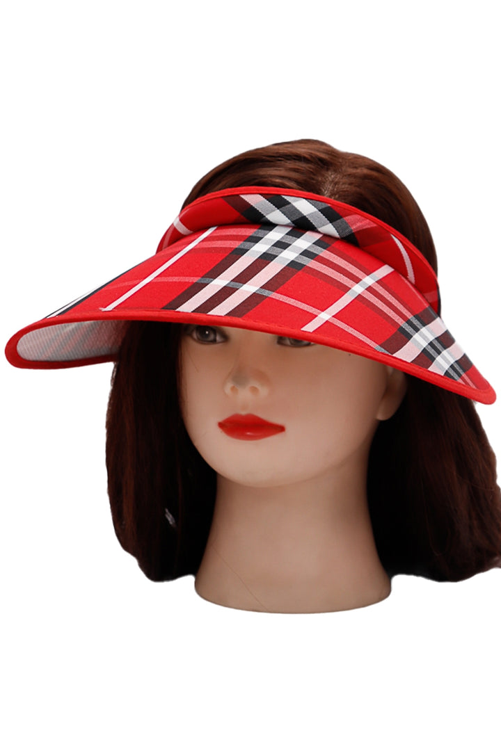 Classic Plaid Polyester Sun Visor