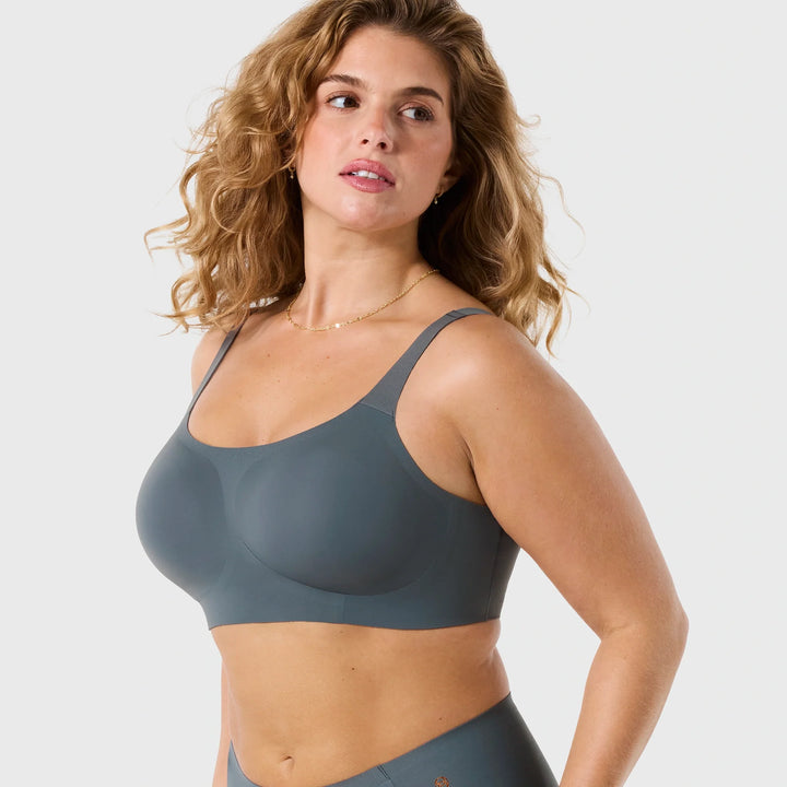 Evelyn & Bobbie Structured Scoop Bra - Slate Grey