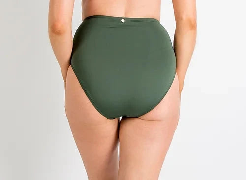 Azura Basic Slimline Retro Swim Bottom - Forest