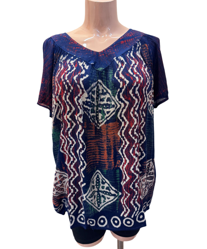 Short Sleeve Rayon Blouse