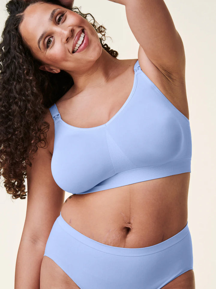 Body Silk Nursing Bra  - Hydrangea Blue