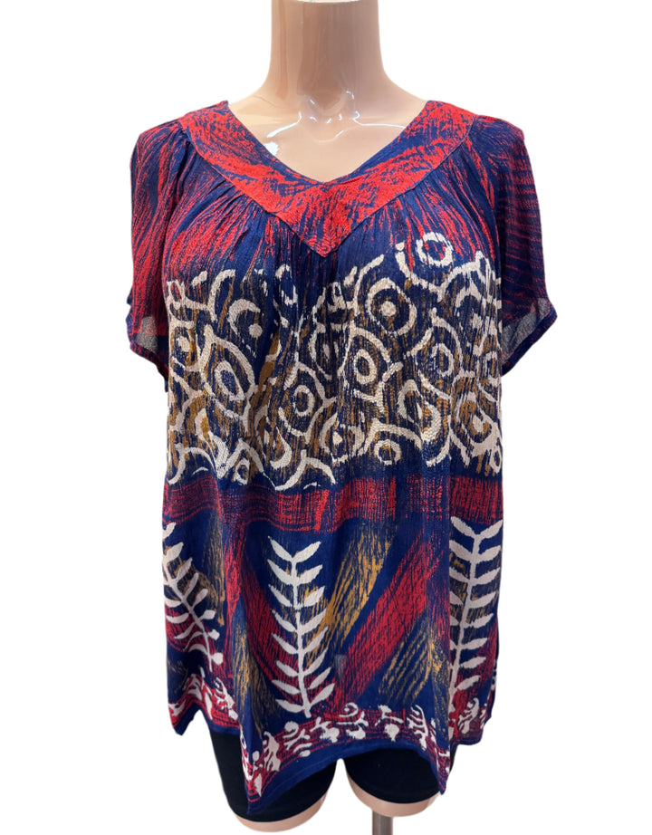 Short Sleeve Rayon Blouse