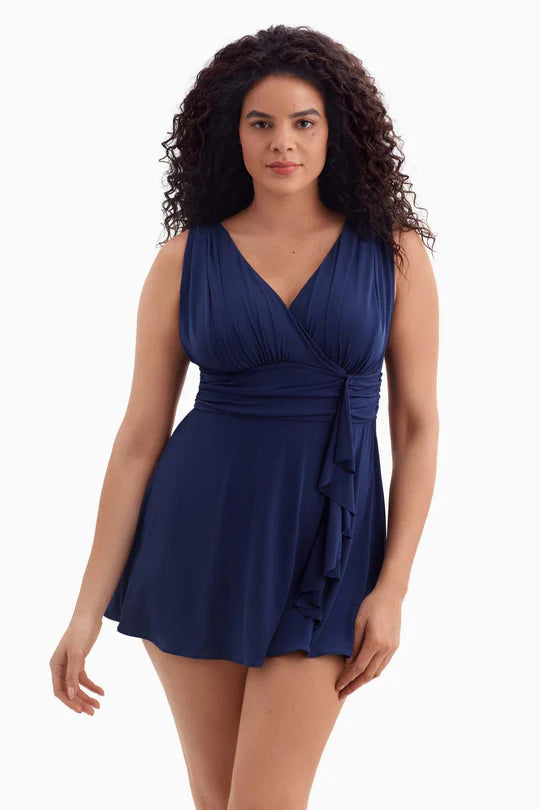 Solitude Ruffle Goddess Swim Dress