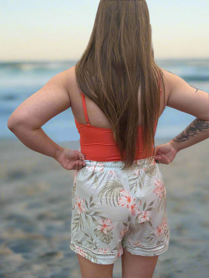 Tropical Floral Beach Shorts