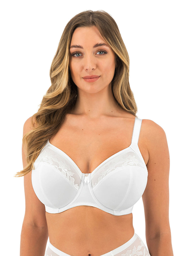 Illusion Side Support Bra - White