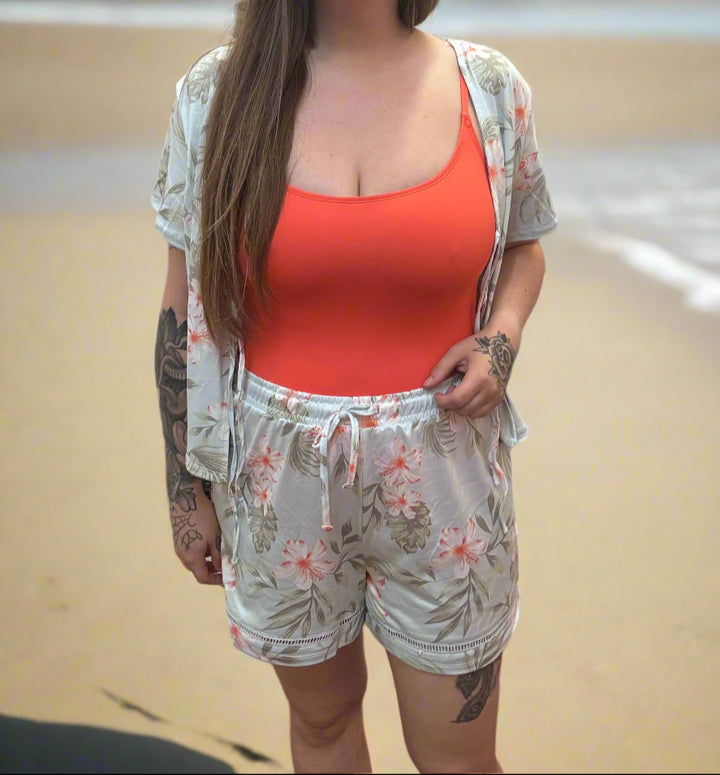 Tropical Floral Beach Shorts