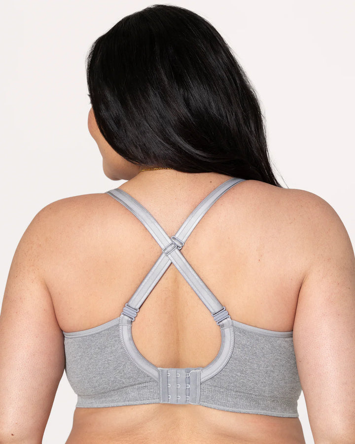 Smooth Seamless Comfort Wireless Bra - Grey Heather