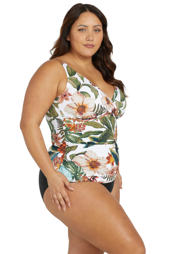 White Into The Saltu Delacroix Tankini Top