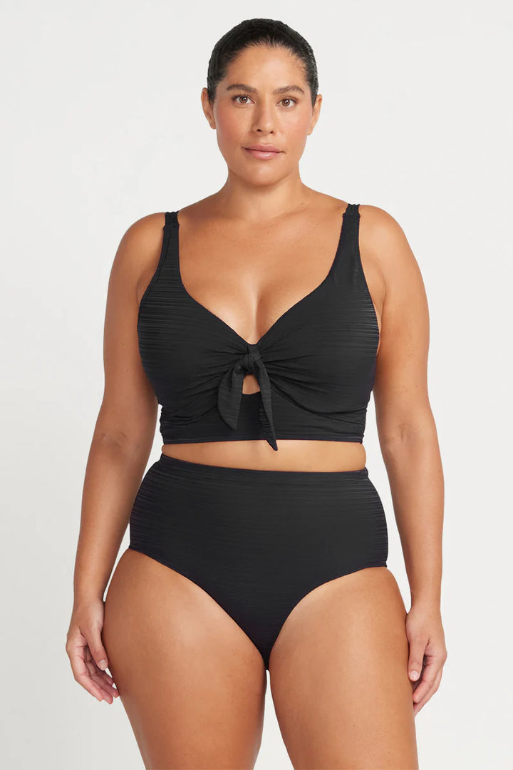 Aria Black Cezanne Midriff Underwire Bikini Top