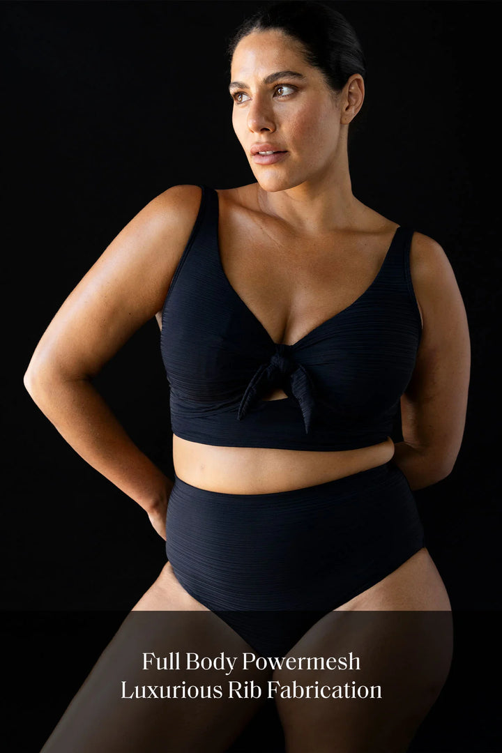 Aria Black Cezanne Midriff Underwire Bikini Top