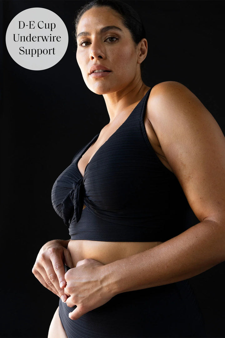 Aria Black Cezanne Midriff Underwire Bikini Top