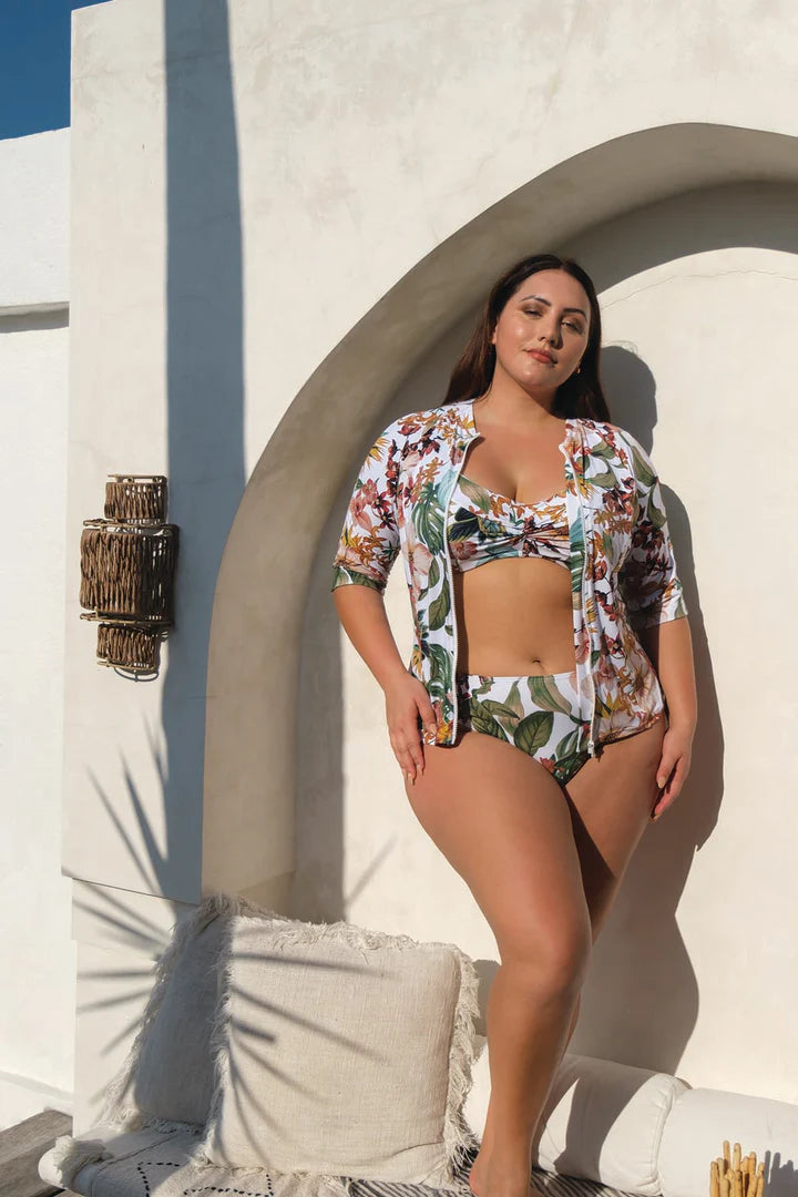 White Into The Saltu Seurat Sun Safe Rash Top