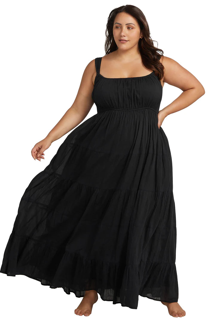 Black Cotton Liszt Beach Dress