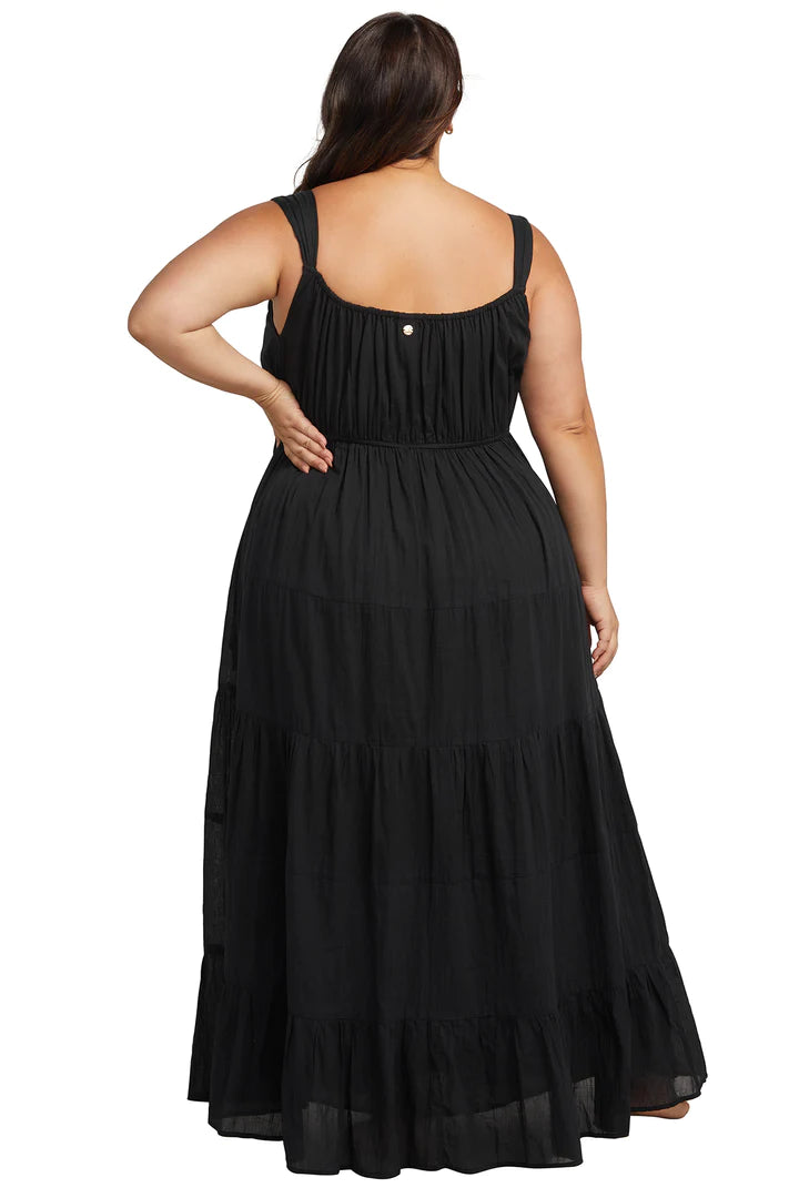 Black Cotton Liszt Beach Dress