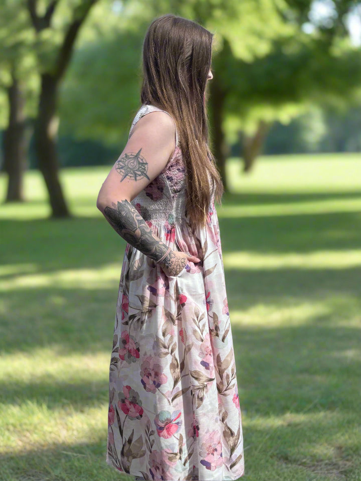 Papa Smock Maxi Dress - Size Small