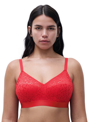 Norah Supportive Wire Free Bra - Poppy Red