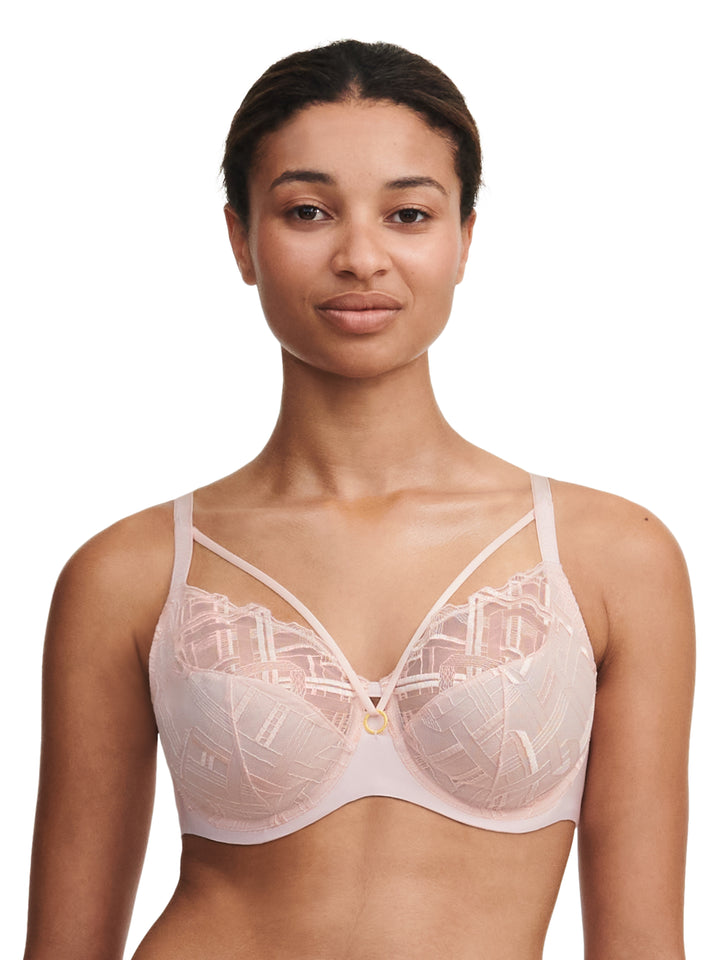 Graphic Support Lace Full Coverage Unlined Bra - Taffeta Pink