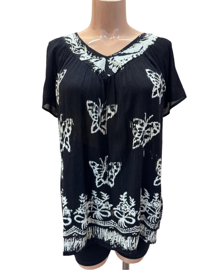 Short Sleeve Rayon Blouse