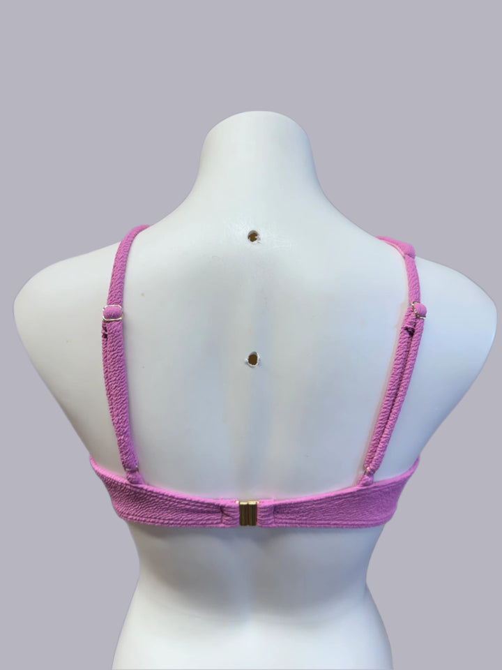 Sunseeker Textured X-Front Bikini Top - Size 8