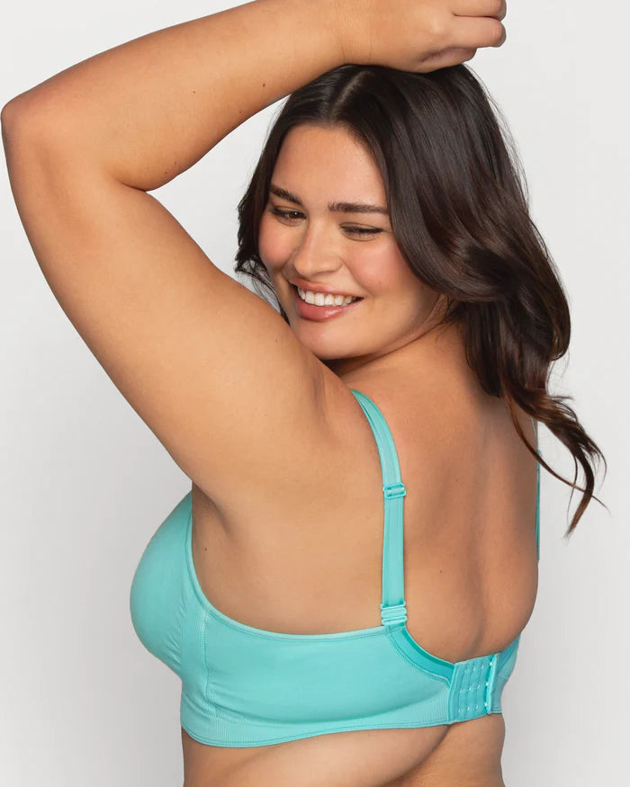 Smooth Seamless Comfort Wireless Bra - Aruba Blue