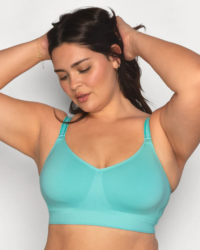 Smooth Seamless Comfort Wireless Bra - Aruba Blue