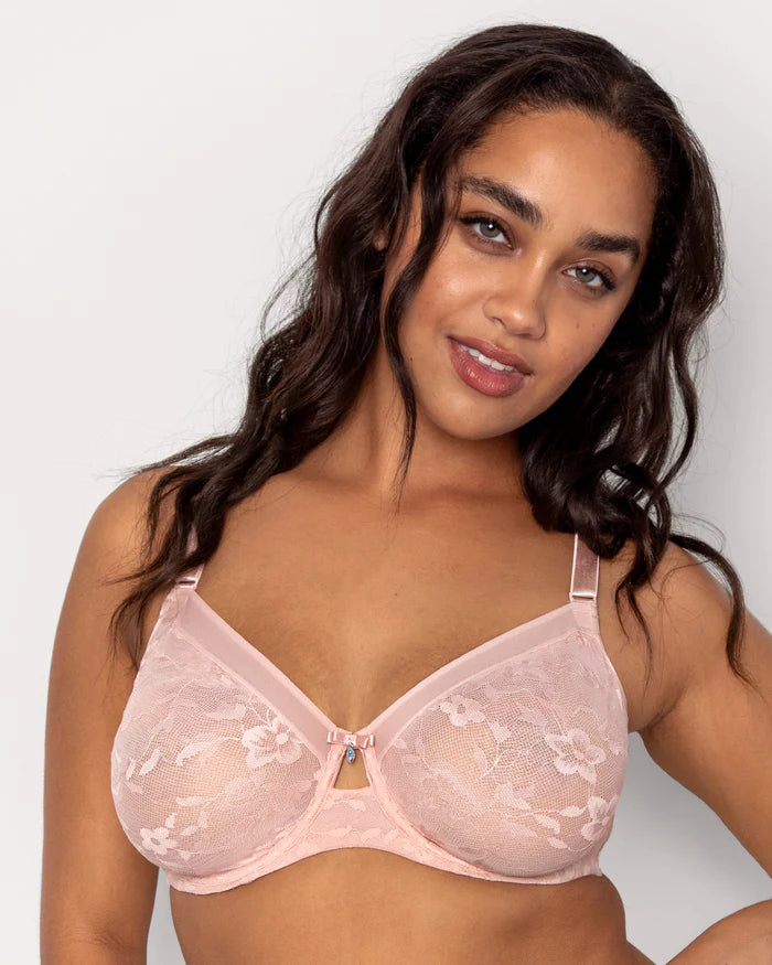 No-Show Lace Unlined Underwire Bra