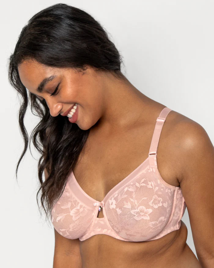 No-Show Lace Unlined Underwire Bra