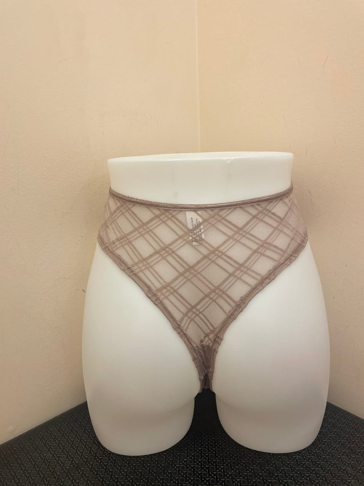 See-Thru Mesh Tanga - Brown Sugar