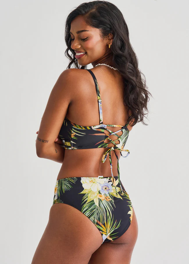 Black Tiki Cami Crop Top