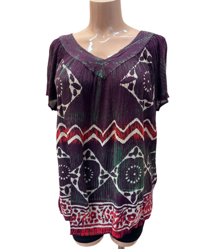 Short Sleeve Rayon Blouse